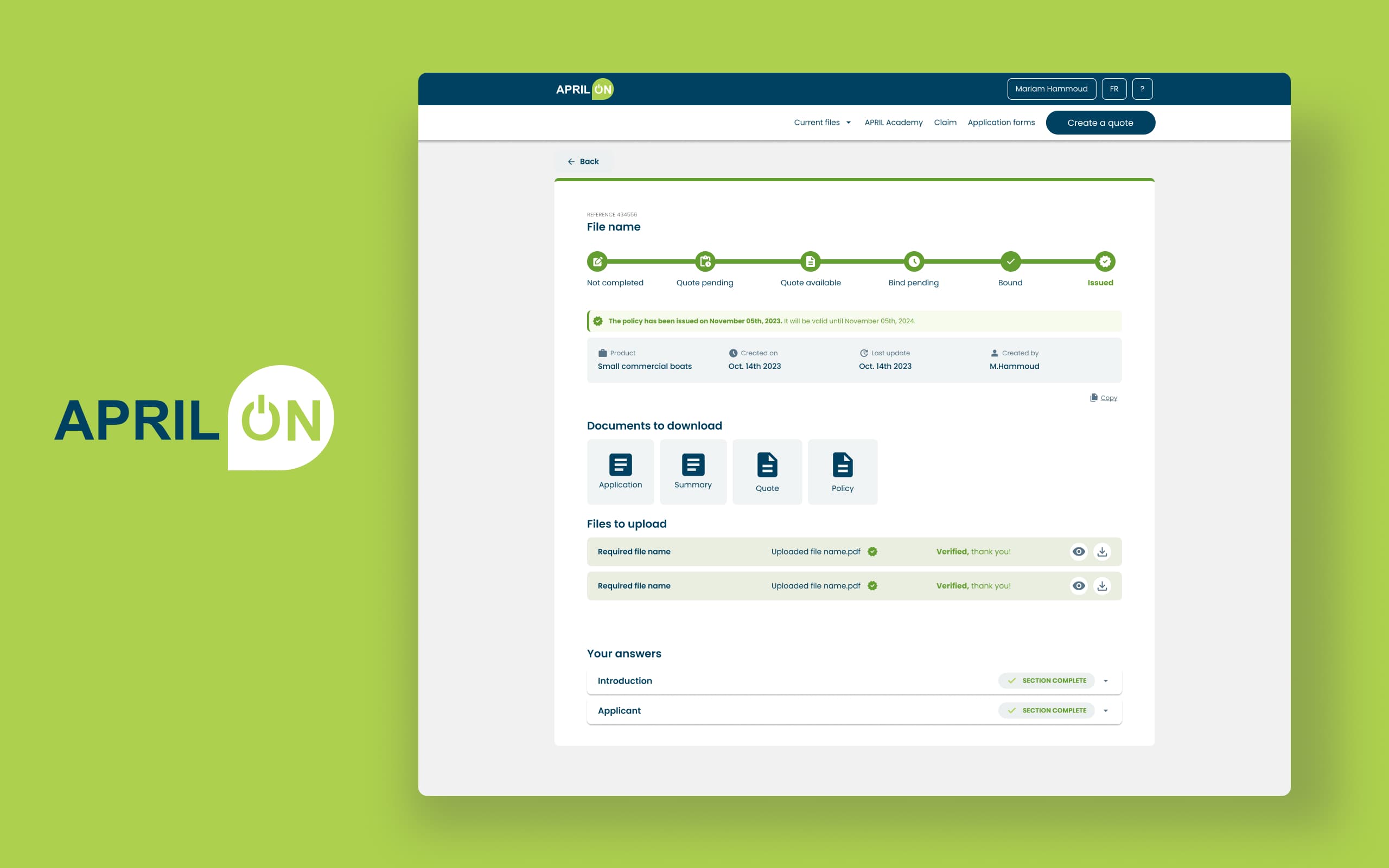 Cover image for the April On project. Look at this beautiful status tracker UI!